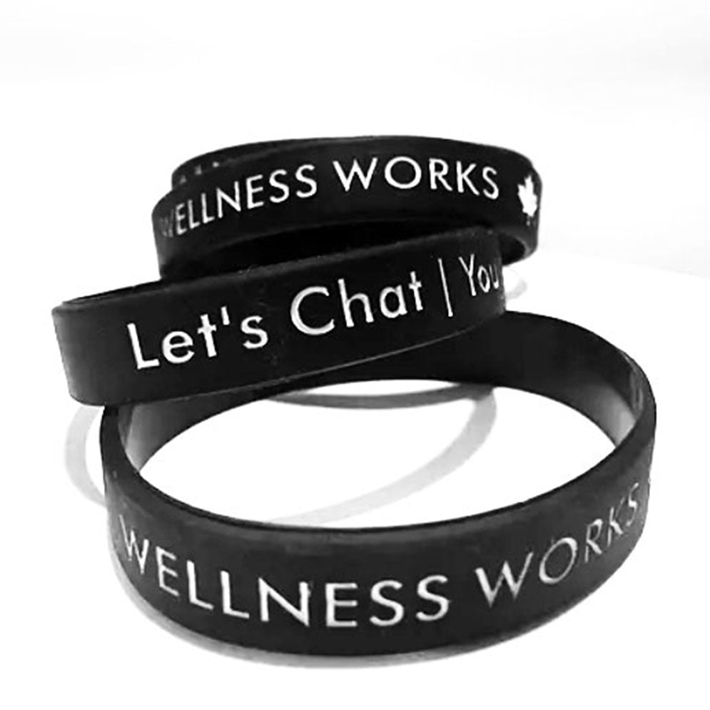 Wellness Works Canada Let's Chat Wristbands